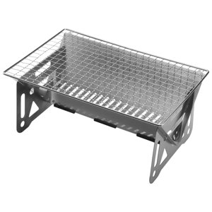 Bbq Outils Grilleur Outillage Alternative, Portable Charcoal Grille pliante Barbecue Grill avec 430 Acier inoxydable, Grill extérieur avec 4 Accessoires pour le Camping