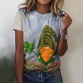 thumbnail image 2 of QIPOPIQ T-Shirts à Manches Courtes pour Femmes à Col Rond St. Patrick's Day T-Shirts Hauts Shamrock T-Shirt Chemise Verte Tunique St Patricks Day Chemises Imprimées pour Dames Col Rond Chemises de Vacances T-Shirts Graphiques Aubaines, 2 of 4