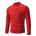thumbnail image 1 of Weiqiqre Sweaters for Men Cable Knit Turtleneck Pullover Long Sleeve Twisted Fall WInter Thermal Jumper Sweaters, 1 of 2