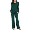 thumbnail image 1 of LSLJS Pyjama à Simple Boutonnage pour Femmes Automne Hiver Manches Longues Pantalon de Pyjama Ensemble de Vêtements de Maison, Robes Cadeaux pour Femmes, 1 of 5