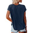 thumbnail image 4 of Hiiyo T-Shirt pour Femme à Manches Courtes, Col Ras du Cou, T-Shirt d'Été Décontracté (P-5TG), 4 of 6