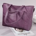 thumbnail image 4 of Women Tote Bag Solid Color Large Capacity Casual Tote Handbag Crossbody Purse, 4 of 6