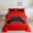 thumbnail image 2 of Erosebridal Boys Gamepad Comforter Sets Queen Size,Video Game Bedding Queen Comforter Set,Spider Web Decor,Reversible,3Pcs, 2 of 8