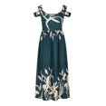 thumbnail image 4 of EGNMCR Robes d'Été Femmes Tendance 2024 Mode Femmes Été Décontracté Imprimé Col en V Camis Sans Manches Gilet Robe Longue, 4 of 8