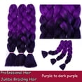 thumbnail image 2 of Ombre Jumbo Braiding Hair Extensions High Temperature Synthetic Twist Hair Multiple Colored Hair, 2 of 5
