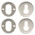thumbnail image 1 of Couvercle de Trou de Serrure en Acier Inoxydable pour Porte avec Protection contre la Rouille et les Intempéries 2 Ensembles Argent, 1 of 8