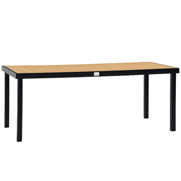 Outsunny Table à Manger d'Extérieur 75 Pouces x 35 Pouces pour 8 Personnes, Naturel