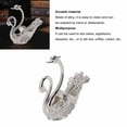 thumbnail image 3 of Swan Base Holder, Metal Exquisite Craftsmanship Tableware Cutlery Set With 6 Spoons For Stirring Mixing Coffee Desserts Sugar Ice Cream, 3 of 8
