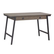 Leick Home 11400-GR Empiria Metal and Wood Computer Desk in Gray/Matte Black
