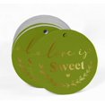 thumbnail image 2 of Inkdotpot 50 Pack Real Gold Foil Paper Tag Love Is Sweet Wedding Favor Hang Tag, 2 of 6
