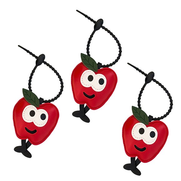 Wweixi 3Pec,Key Hook, -Shaped Leather With Keyring, Scratch-Resistant, For Wallets, Keys, Bags, Pets Apple