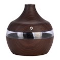 thumbnail image 1 of Wood Grain USB LED Oil Diffuser Mute Humidifier , Dark Brown, 115x110x110mm A Dark Brown 300ML, 1 of 1