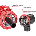 thumbnail image 3 of Wweixi Moyeu de Roulement Format Compact Sans Bavures Réduire la Friction Fournitures de Cyclisme Installation Pratique Moyeux en Métal Alliage d'Aluminium Arbre de Roue 32H/roulement/rouge, 3 of 6