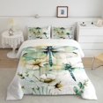 thumbnail image 2 of Erosebridal Cartoon Dragonfly Bedding Toddler Comforter Set, Chic White Floral Down Comforter, Spring Garden Decor, Reversible 2-Piece, Reversible, 2 of 7