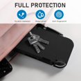thumbnail image 3 of KOMI Switch OLED Case for Nintendo Switch OLED Model, Dockable Cover Soft TPU Protector Case for Switch OLED Grips & Console and Accessories with 2 Pcs Thumb Caps, Black, 3 of 5