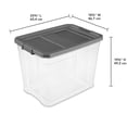 thumbnail image 2 of Sterilite 108 Qt Clear Stacker Storage Container w/ Latching Lid, 12 Pack, 2 of 8