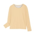 thumbnail image 4 of RXIRUCGD Chemises à Manches Longues pour Filles, Col Rond Mignon, Blouses Décontractées Habillées, Beige, Taille : 7 Ans, 4 of 7