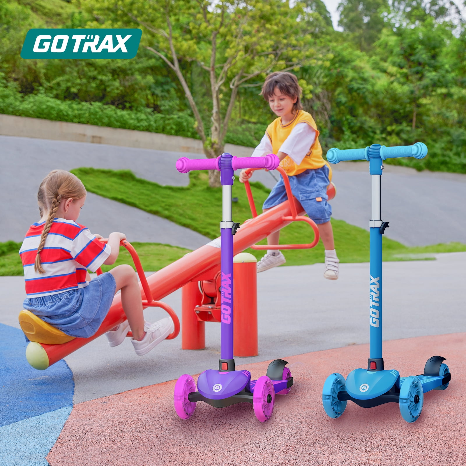 Gotrax KS1 Kids Kick Scooter, LED Lighted Wheels and 3 Adjustable