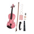 thumbnail image 2 of 4/4 Acoustic Violin Kit, Stringed Musical Instrument Violin Starter Set with Case Bow Shoulder Rest Tuner Fingerboard Sticker Accessories for Beginner Adult Boys Girls, 2 of 7