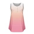 thumbnail image 3 of Dealovy Débardeurs Grande Taille pour Femmes Décontracté Sans Manches Col Rond Boutons Froncés Couleur Unie T-Shirts Amples Fluides, 3 of 4