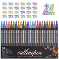 thumbnail image 1 of ZXNWN Double Line Outline Pen Set Glitter Gel Pens for Adult Coloring Books DIY Crafts 24pc Set C, 1 of 8