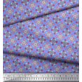 thumbnail image 2 of Tissu de Canard de Coton Bleu Pomme Aster & Roses Tissu Imprimé Damassé 1 Yard 56 Inch Wide, 2 of 5