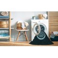 thumbnail image 2 of Ahgly Company Tapis d'Intérieur Ronds Lavables à la Machine, Style Transitionnel, Vert Profond des Grands Fonds, 8 Pieds Rond, 2 of 7
