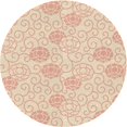 thumbnail image 1 of Ahgly Company Tapis d'Intérieur Lavable en Machine Carré Transitionnel Vanille Or, 3 Pieds Carré, 1 of 7