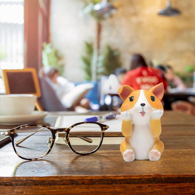 HLONK Cute Eyeglass Holder Display Stand Fun Puppy Dog Glasses Holder Stand Eyeglass Retainers Sunglasses Display Rack Design Decoration