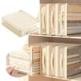 thumbnail image 1 of Solution de Rangement pour Textiles de Maison pour l'Organisation de Garde-Robe, Tissu Polyester Durable, Séparateur de Placard Pliable avec Fenêtre Transparente et Poignée Robuste pour Salon et Chambre, 1 of 5