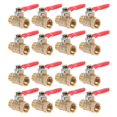 thumbnail image 1 of 16PCS 1/4 Inch Heavy Duty Brass Ball Valve Shut Off Switch Male and Female NPT Thread Pipe Fitting, 1 of 5