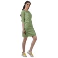 thumbnail image 4 of Moomaya Robes Courtes pour Femmes Imprimées Manches 3/4 Robe Tunique Mini Décontractée, 4 of 4