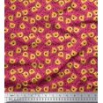 thumbnail image 1 of Soimoi Satin Silk Fabric Text & Tiger Face Cartoon Print Fabric by The Yard 42 Inch Wide, 1 of 3