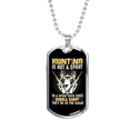 thumbnail image 1 of Hunting Is Not A Sport Necklace Stainless Steel or 18k Gold Dog Tag 24" Chain, 1 of 8