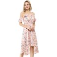 thumbnail image 1 of INSPIRE CHIC Women's Spaghatti Straps Ruffled a-Line Midi Floral Dress, 1 of 6