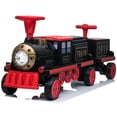 thumbnail image 1 of VOLTZ TOYS 12V Electric Locomotive Train with Passenger Carriage for Kids and Parents, Motorized Ride-On Toy with Real Smoke Effect, All-Terrain Wheels, Black, 1 of 7
