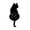 Noir, variante sur Horloge pour Chat avec Queue Mobile – Montre Murale Silencieuse pour les Amoureux des Chats, Design Minimaliste, à Piles, Animal