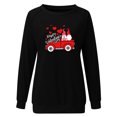thumbnail image 4 of CEHVOM Imprimé de la Saint-Valentin pour Femmes, Col Rond Décontracté, Manches Longues, Chandail Molletonné à Enfiler, Hauts, Chemise, Blouse, 4 of 5