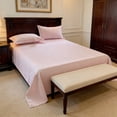 thumbnail image 4 of Wozhuo Solid Color Washed Cottons Bed Sheet And Pillowcase Set Plain Holiday Gift Duvet Sheet Three Piece Set Easter Home Decor, 4 of 7