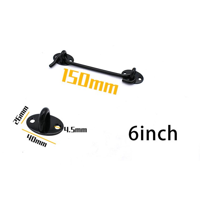 Cabin Hook And Eye Latch Lock Shed Gate Door Stainless Steel Catch Silent Holder