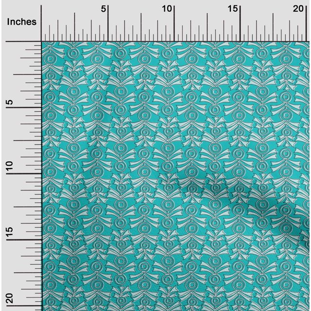 oneOone Tissu Georgette Viscose Tissu à Blocs Floraux Imprimés au Mètre 42 Pouces de Large