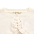 thumbnail image 4 of Little Girls Knitted Cardigan Solid Color Lace Long Sleeve Single Button Casual Tops, 4 of 6