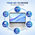 thumbnail image 2 of HP 15 Touchscreen Laptop, 15.6" HD Touch Display, AMD Ryzen 3 3250U, 64GB RAM, 2TB SSD, Numeric Keypad, SD Card Reader, Fast Charge, Windows 11 Home in S Mode, Silver, 2 of 10