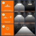 thumbnail image 4 of Solar Outdoor Lights With Motion Sensor 3 Lighting Modes Wall Mount Security Light For Fence Yard Garden Patio Front Door 13.7 cm x 11.6 cm, 4 of 9
