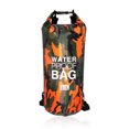 thumbnail image 1 of 2L Inflatable Swimming Bag Multifunction Dry Sack Large Capacity Dustproof Washable Storage Pouch Boating Lifebelt Water Sports Orange Camouflage 24x72cm, 1 of 9