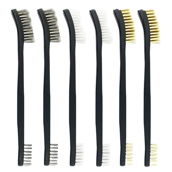 Fridja 6Pcs Tube Gap Cleaning Brush Brass Brush Double Ended Wire Brush Cleaning Tool