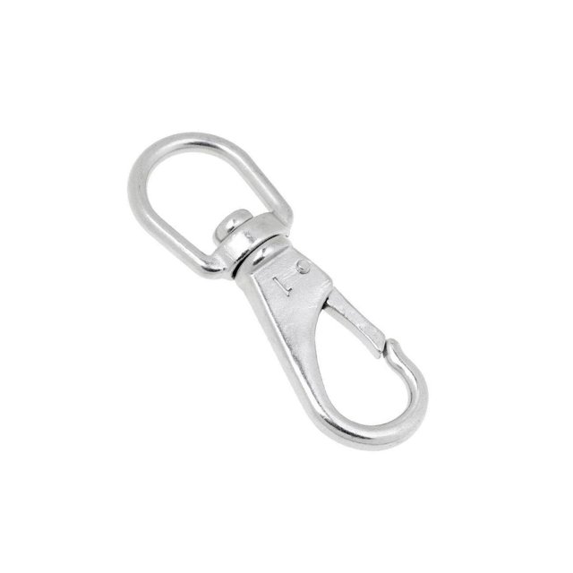 pitrice 304 Acier Inoxydable Bateau Marin Pivotant Oeil Rapide Ressort Mousqueton 1 85mm