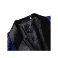 thumbnail image 3 of Faithtur Men's Shiny Sequin Blazer, One Button Tuxedo Suit Jacket for Party, Wedding, Banquet, Prom, 3 of 7