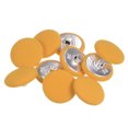 thumbnail image 1 of Unique Bargains 10pcs 36L Fabric Cloth Covered Button 23mm Round Metal Shank Sewing Buttons for Suits Dress Blouses, Yellow, 1 of 5