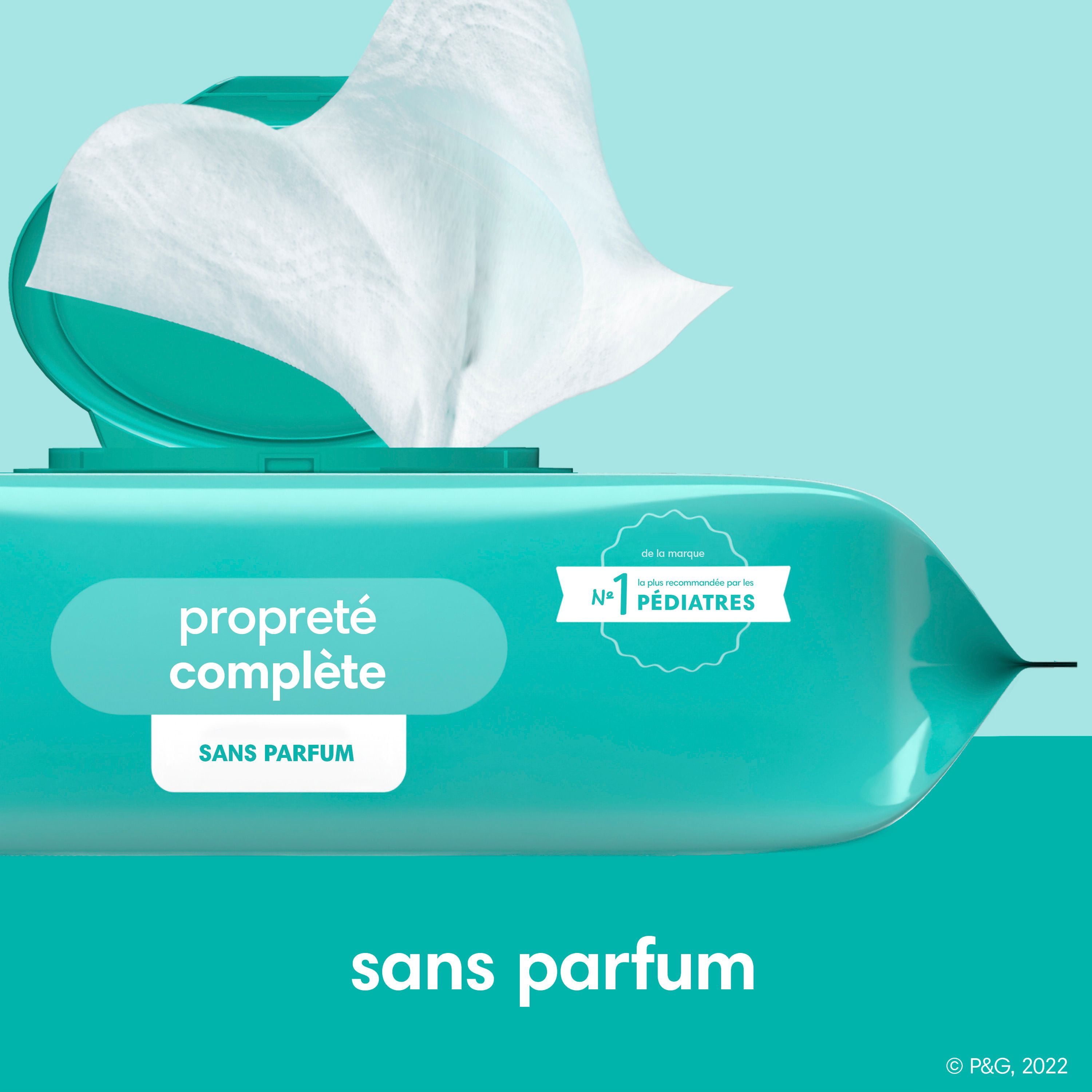 Lingettes pour bébés Pampers Complete Clean, sans parfum, 10X boîtes distributrices, 720 lingettes
